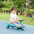 thumbnail image 2 of Qaba Kids Wiggle Car with Parent Traction Rope, Music, Light, Blue, 2 of 10