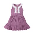 thumbnail image 1 of Birdeem Robe une Pièce Sans Manches à Nœud en Dentelle pour Filles Bébés Enfants, 1 of 7
