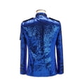 thumbnail image 3 of Pisexur Mens Suit Jacket Men's Court Style Solid Color Sequin Performance Suit Breasted Suit Jacket Mens Blazer Jacket Blazer for Men Sports Coat for Men, 3 of 5