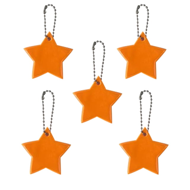 Dvkptbk The Reflector 5 Pcs Pendentif Réfléchissant Pendentif Réfléchissant Extérieur Forme d'Étoile Réfléchissant Convient pour Sac à Dos Vélo Marche Course Équipement de Voyage