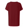 thumbnail image 5 of Pompotops Femmes Solide Manches Courtes V-Cou Poches Décontractées Tee-Tops T-Shirt, 5 of 5