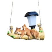 RXIRUCGD Outdoor Garden Solar Lights, Decorative Landscape Hanging Lights Swing Animal Garden Decor Waterproof Solar Outdoor Lights for Outside Patio Pathway Lawn Yard