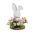 thumbnail image 1 of Binwennn Easter Bunny Decoration Wooden Table Centerpiece Rabbit Easter Tabletop Spring Decoration Farmhouse Easter Decorations For Home Kitchen Dining Room Keepsake Christmas Ornament Christmas Bulbs, 1 of 8