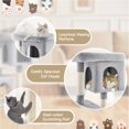 thumbnail image 4 of Yaheetech 33.5" Height Plush Cat Tree with Double Condos and Scratching Posts, Light Gray, 4 of 7