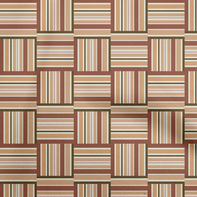 oneOone Velvet Brown Fabric Geometric Sewing Craft Projects Fabric Prints By Yard 58 Inch Wide