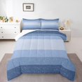 thumbnail image 2 of Erosebridal Chic Geometric Comforter Sets, Blue Grey Down Comforter, Modern Abstract Duvet Insert, Microfiber Room Decorative, 2-Piece, 2 of 8
