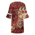 thumbnail image 4 of Women Basic Maxi Dress Oversized Lace Rem Casual Dress Half Sleeve Vacation Suit, 4 of 8