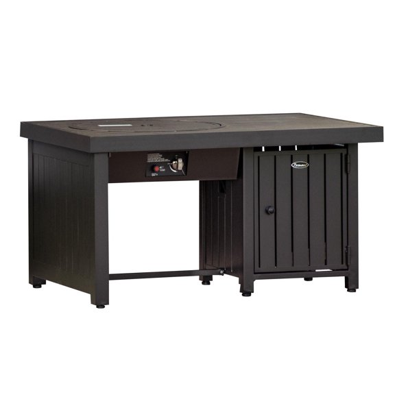 Paramount Offset Extruded Aluminium Rectangle Firepit Table