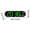 thumbnail image 3 of Penkiiy 13.7 Inch Large Digital Wall Clock with Remote Control, RGB Atmosphere Lights with 9 Scenes Mode, Dual Alarms with Big LED Display, Auto DST, Temperature for Living Room Gaming, 3 of 7