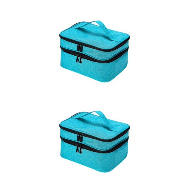Redempat Nail Polish Storage Bags Made With Polyester For Everyday Sturdy And Durable sky blue 2Set
