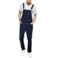 thumbnail image 1 of Men´s Bib Overalls Casual Solid Color Jumpsuit Jeans Suspender Pants, 1 of 6
