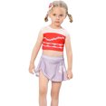 thumbnail image 1 of Maillot de Bain d'Été Deux Pièces pour Petite Fille, Bikini de Jeu de Rôle, Tankini pour Tout-Petit, Rouge, 3 à 10 Ans, 1 of 6