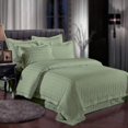 thumbnail image 3 of 1000 Thread Count 100% Egyptian Cotton 4-Piece Bed Sheet Set (1 Flat, 1 Fitted Sheet, 2 Pillow Covers) 21 Inches Deep Pocket Stripe Pattern, 3 of 4