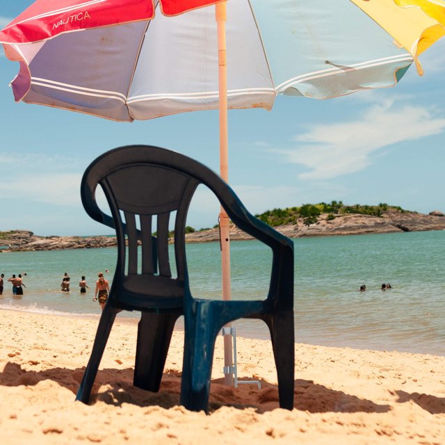 COMPUKAS Piquets de Sol en Métal Ancre Support de Parapluie Extérieur Acier Inoxydable 1Pcs Fixation Ferme
