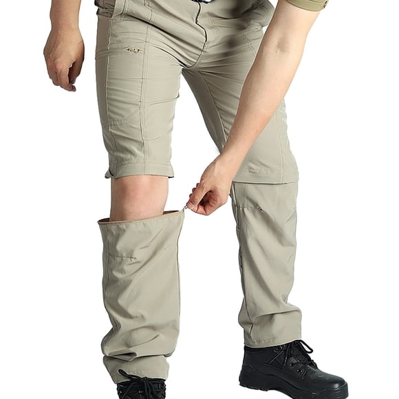 Men'S Convertible Hiking Pants Lightweight Zip Off Breathable Cargo Pants For Outdoor Fishing Men'S Casual Pants L