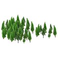 thumbnail image 2 of thinsony 50x Train Scenery Mixed Miniature Trees for Layout Accessories DIY Material Cypress Tree, 2 of 9