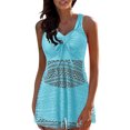 thumbnail image 1 of RKSTN Ensemble Tankini pour Femmes Taille Haute Couleur Unie Dos Croisé Robe de Bain Bikini Deux Pièces, 1 of 6