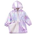 thumbnail image 2 of uublik Girls Coat Spring Fall Outerwear Zipper Hooded Jackets Coat Purple, Size 1-8 Years, 2 of 6