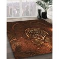 thumbnail image 3 of Ahgly Tapis Rectangulaire Lavable en Machine Intérieur Transitionnel Acajou Brun, 7 Pieds x 10 Pieds, 3 of 7