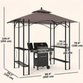 thumbnail image 3 of Outsunny Tente extérieure de BBQ de 8ft × 5ft, 3 of 9