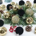 thumbnail image 4 of 2.36In Velvet Christmas Ball Ornaments, 25PCS Red/White Flocked Christmas Tree Hanging Decorations, for Home Holiday Wedding Indoor Xmas Party Decor., 4 of 7