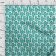 thumbnail image 3 of oneOone Rayon Teal Green Fabric Asian Block Sewing Craft Projects Fabric Prints By Yard 56 Inch Wide, 3 of 4
