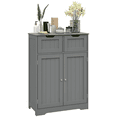 thumbnail image 1 of kleankin Armoire de Salle de Bain Autoportante avec 2 Tiroirs et Tablette Ajustable, 1 of 10