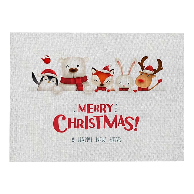 Jusqu'à 65 % de Rabais SMihono Napperon de Noël Table Familiale Ambiance Arrangement Fournitures Décorations