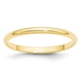 thumbnail image 1 of 10KY 2mm LTW Half Round Band Size 7 Size 7, 1 of 4