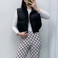 thumbnail image 3 of ORUYROP Veste Courte à Col Montant avec Fermeture Éclair pour Femmes, 3 of 7