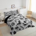 thumbnail image 4 of Erosebridal Cartoon Bat Comforter Sets Queen Size, Halloween Comforters & Duvets, Boho Botanical Decor, Reversible 3pcs, 4 of 8