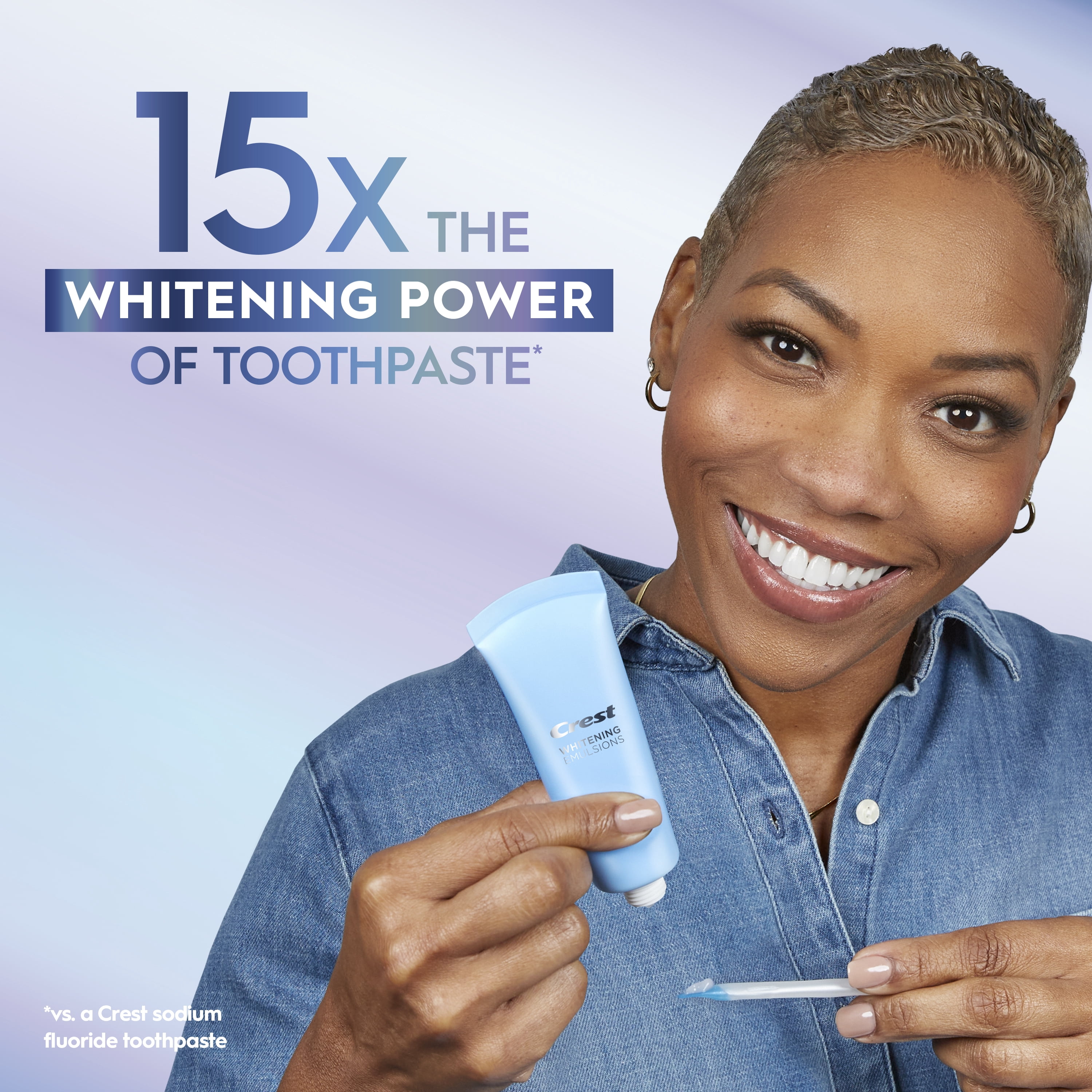 Crest 3DWhite Daily Whitening Serum Fresh Mint, Leave-on Teeth Whitening Treatment