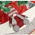 thumbnail image 4 of Jupe de Sapin de Noël Ornement Rouge Tapis de Sapin de Noël Doux avec Flocon de Neige 50 % de Réduction, Poupée Sans Visage et Motif de Sapin de Noël Ornement Fête 48 Pouces, 4 of 7