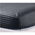 thumbnail image 2 of 1200 Thread Count 100% Egyptian Cotton 3-Piece Fitted Sheet ( 1 Fitted Sheet + 2 Pillow Covers) 27 Inches Deep Pocket Size Stripe Pattern, 2 of 5