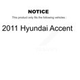 thumbnail image 2 of CMX Front Rear Ceramic Brake Pads Kit for Car 2011 Hyundai Accent KCX-100152, 2 of 9