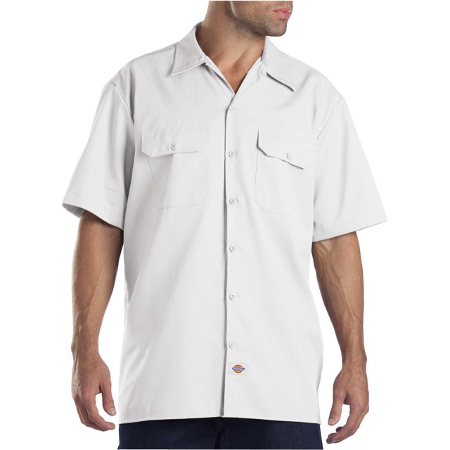 Dickies Chemise de Travail à Manches Courtes pour Homme, 4X, Blanc