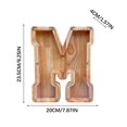 thumbnail image 3 of Wooden English Letter Savings Can with Transparent Glass Front for Coin Storage, 3 of 6