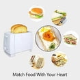 thumbnail image 2 of 2-Slice Portable Home Toaster 800W with 7 Temperature Settings, Removable Crumb Tray, 2 of 5