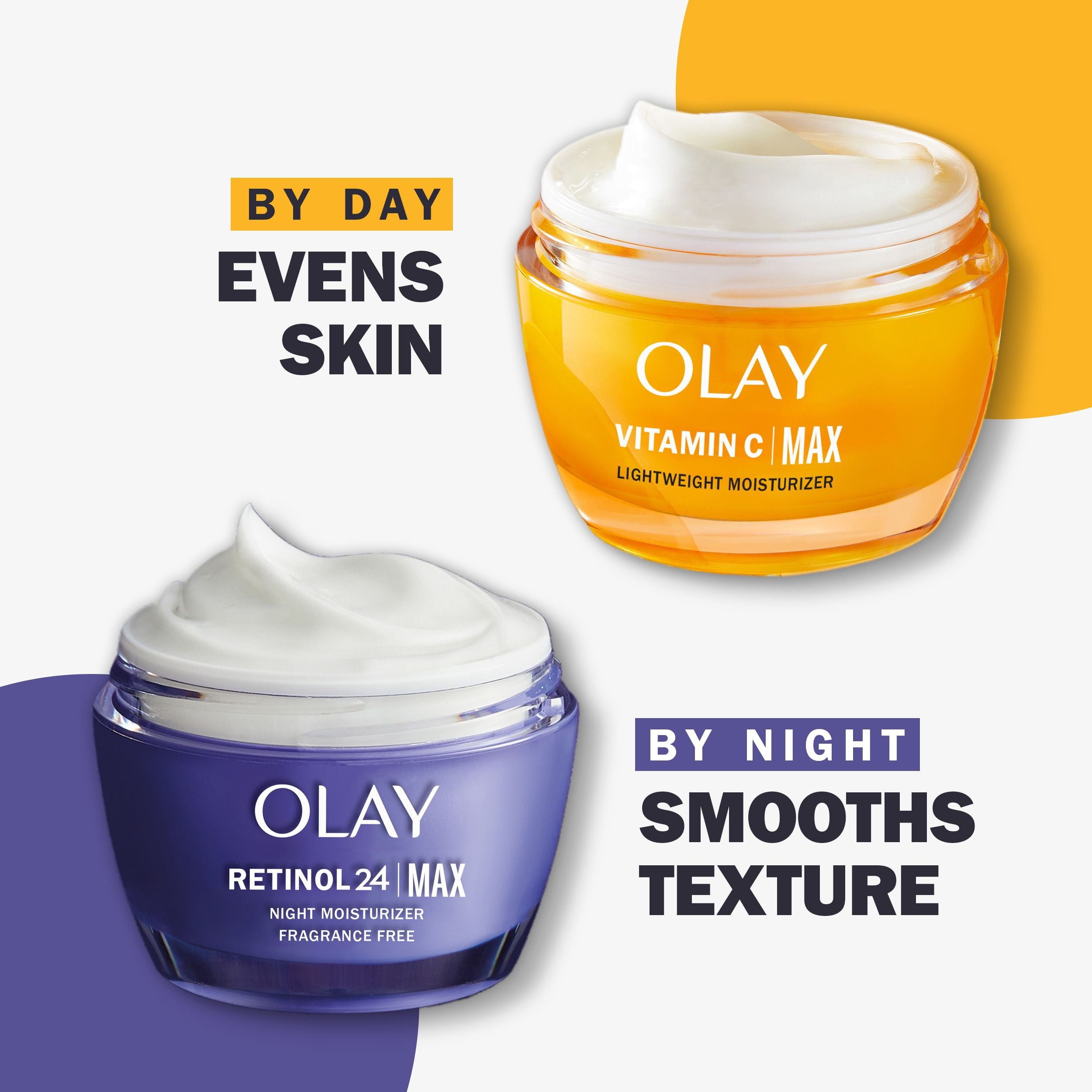 Hydratant Pour Le Visage Olay Max avec Vitamine C, Crème Illuminante, Hydratant, Unifie Le Teint, Réduction Des Taches Brunes et De L’Hyperpigmentation, Soins De La Peau Éclatants 50 mL