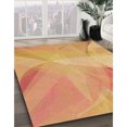 thumbnail image 3 of Ahgly Company Tapis d'Intérieur Lavables en Machine, Carrés de Transition Orange Vif, Carrés de 8', 3 of 7