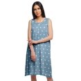 thumbnail image 1 of Moomaya Cotton A-Line Sleepwear For Ladies Round Neck Button Placket Nightdress, 1 of 6