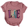 thumbnail image 3 of EGNMCR Easter T-shirt Imprimé Graphique T-Shirts pour Femmes Chemises pour Femmes T-shirt Décontracté Ample à Col Rond à Manches Courtes Blouse à Imprimé de Lettres T-shirt T-shirt pour Femmes, 3 of 4