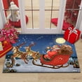 thumbnail image 1 of Tapis de Noël pour l'Extérieur, Tapis de Porte Rouges de Noël pour l'Entrée Extérieure, Tapis de Porte avant de Noël pour l'Entrée Intérieure, Tapis de Porte à Lettres de Noël Tapis de Cuisine Chambre Salon Intérieur Tapis de Maison, 1 of 3
