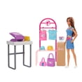 thumbnail image 1 of Barbie – Coffret de jeu – Boutique Créations, poupée brunette, access., 1 of 6