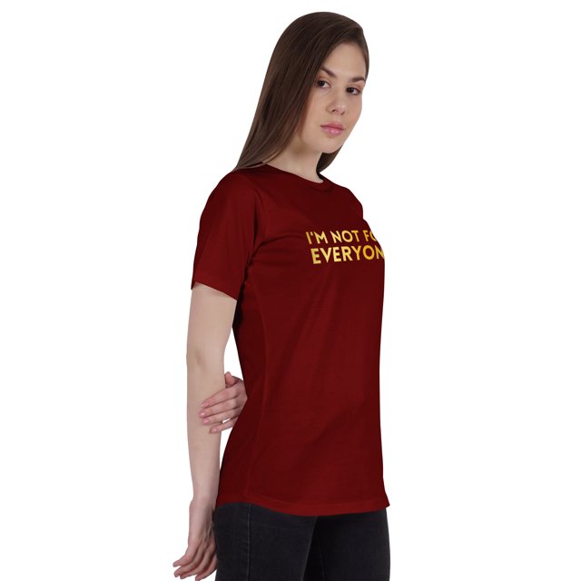 Inkmeso Womens Quote Top Im Not For Everyone Graphic Print Tee T-Shirt