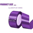 thumbnail image 2 of ORUYROP 1-1/2 Inch Wide Double Face Satin Ribbon-25 Yards，Gift Bag Decoration Wedding Chair Back Handmade Bow (Charming Purple), 2 of 7