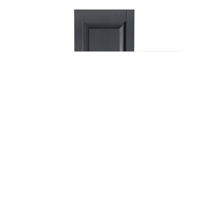 Premier Raised Panel Exterior Decorative Shutters, Dark Gray - 15 x 67 in.