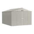 thumbnail image 1 of Arrow Elite 10 x 12 x 8 ft Cool Grey Steel Storage Shed, 1 of 7