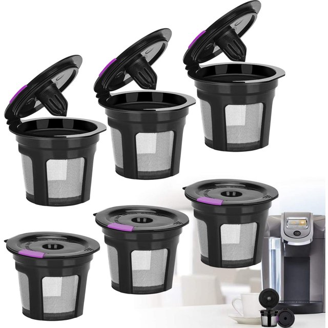 6 Pack de k-Cups Réutilisables pour Keurig, k-Cups Rechargeables avec Filtres à Café