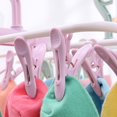 thumbnail image 2 of keepw 12 Clip olding Drying Rack Underwear Socks Clip Multi-functional Clothes Rack Hot Sale High Quality Folding Plastic Clothing purple 1Set, 2 of 5